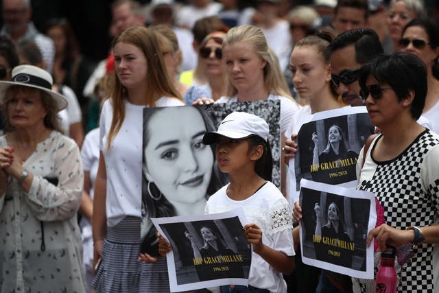 A silent march in Auckland, attended by several hundred people, to remember Grace Millane  