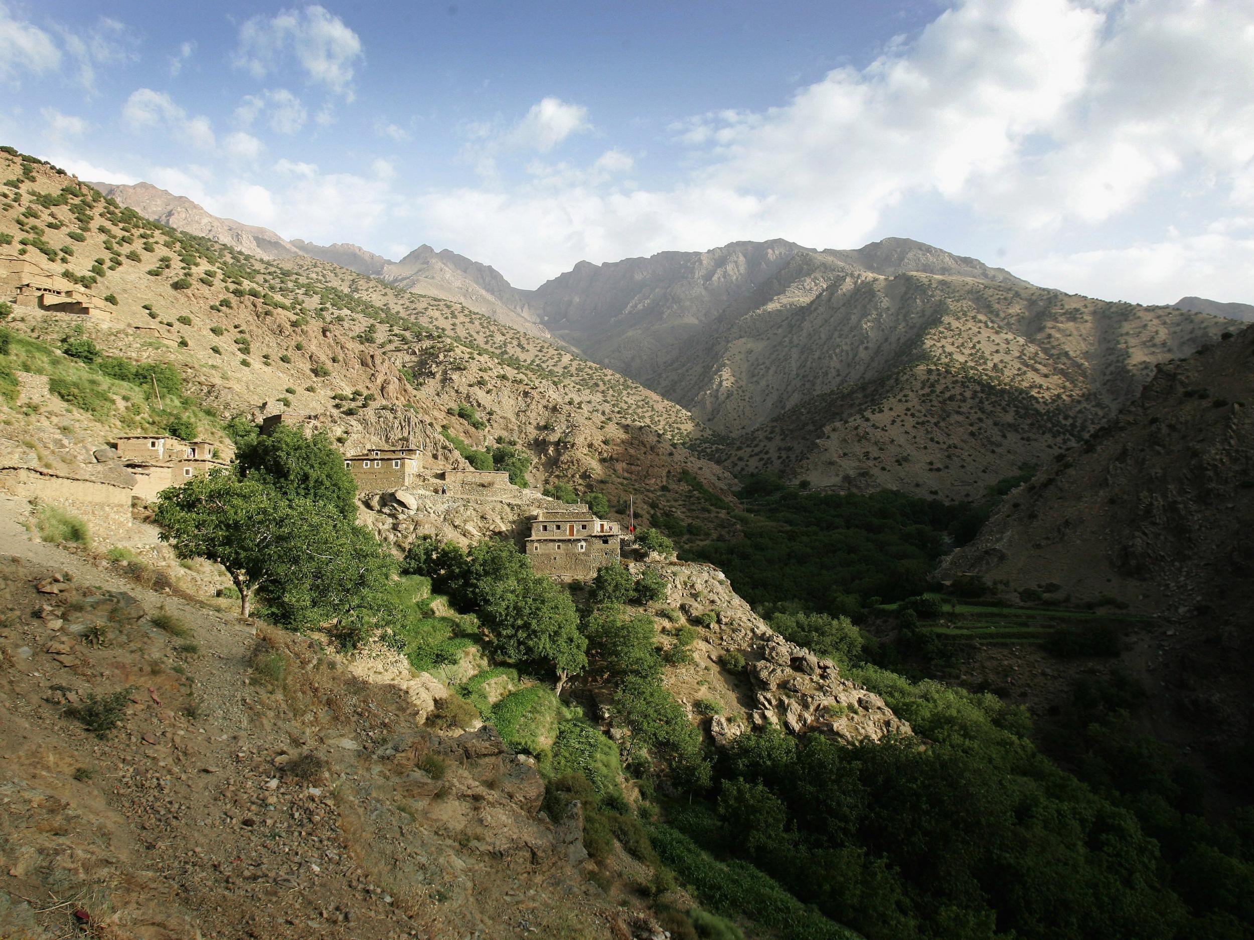 A village near Imlil in the High Atlas mountains in Morocco
