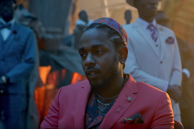 Kendrick Lamar in the video for 'All the Stars'
