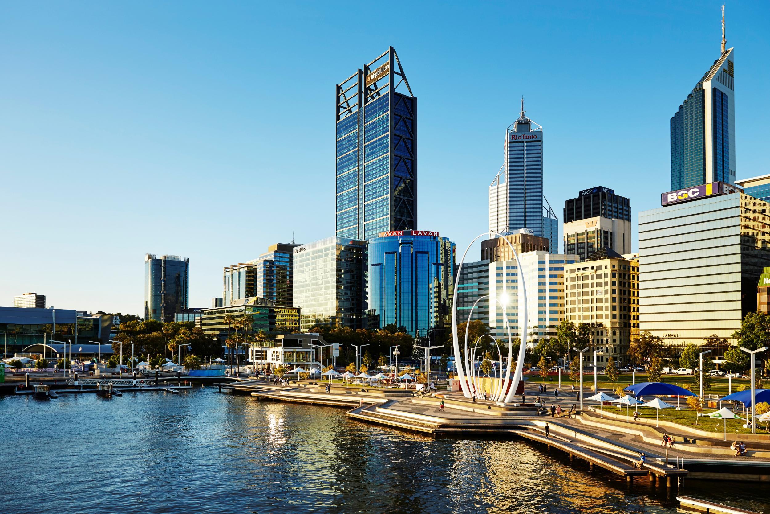 Elizabeth Quay in Perth, which will be finished in 2020