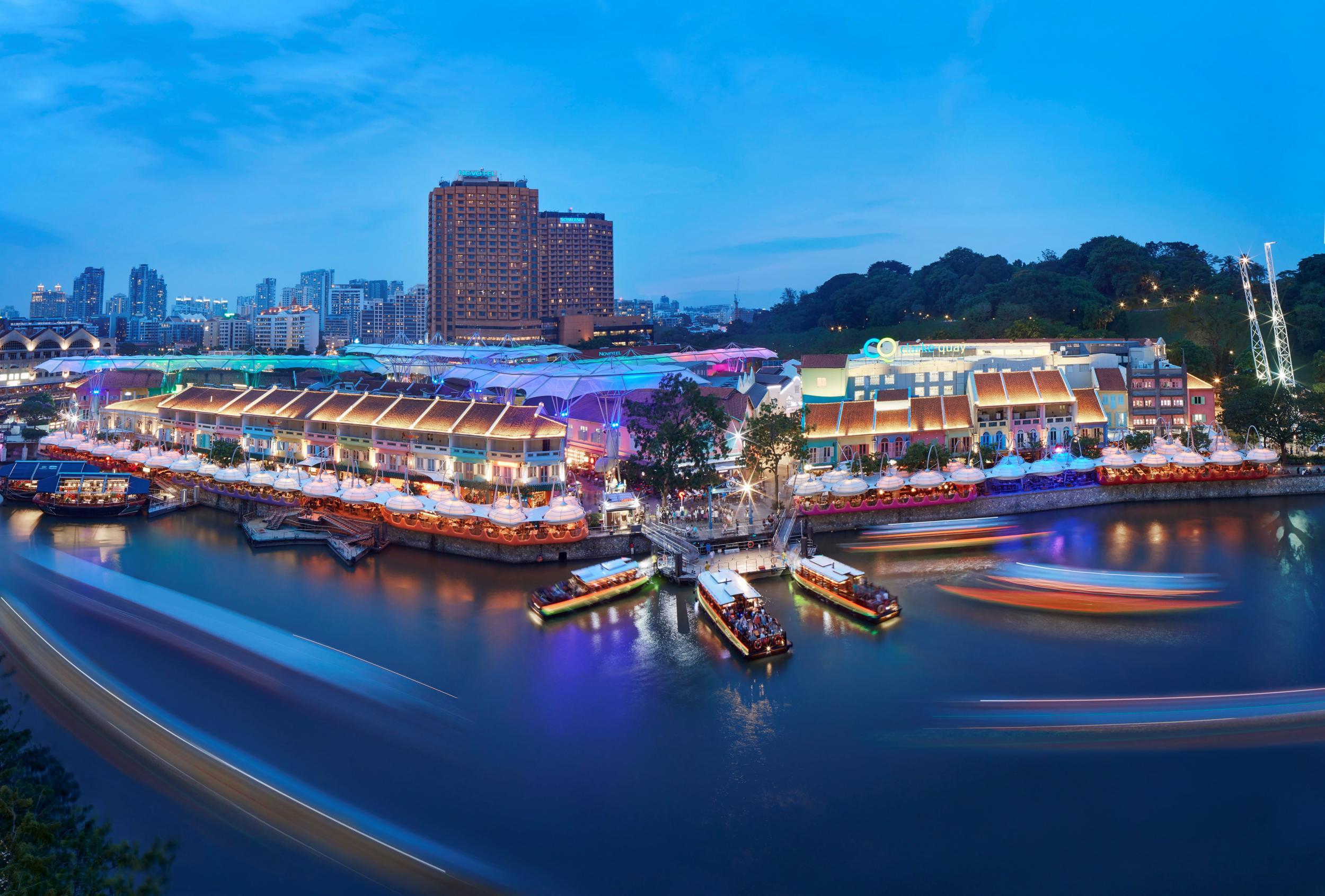 Clarke Quay is now full of noisy bars, restaurants and other entertainment spots