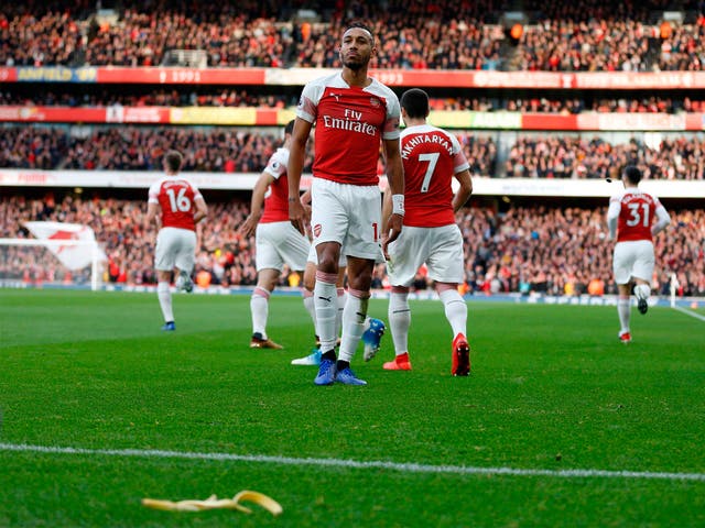 Panteli threw a banana skin towards Arsenal striker Pierre Emerick Aubameyang during this month's north London derby