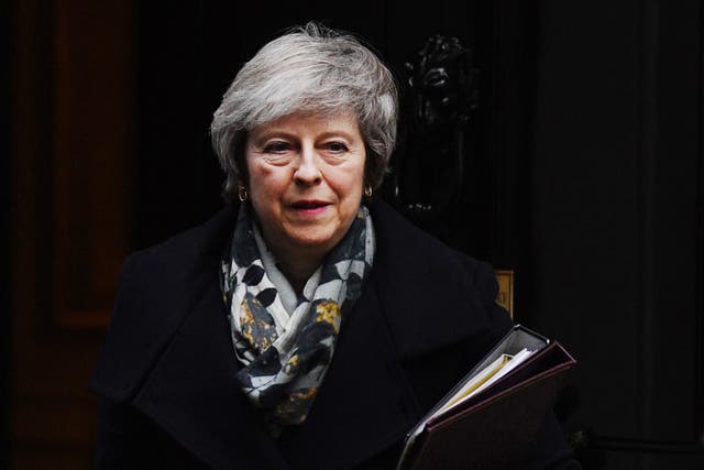 Prime Minster Theresa May leaves 10 Downing Street on December 17, 2018 in London, England