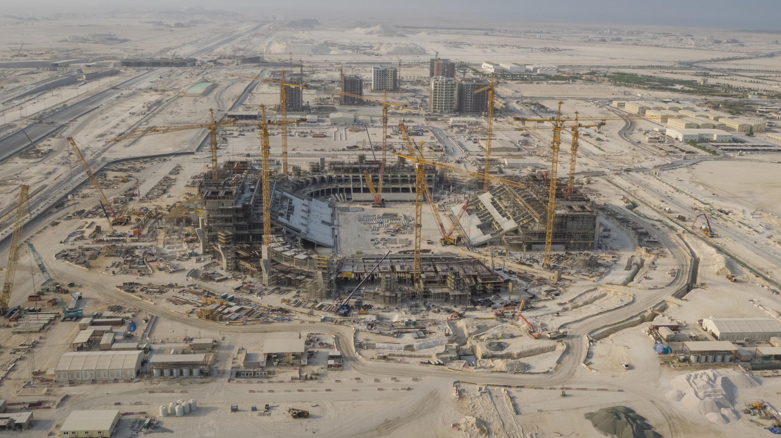 The 85,000-capacity Lusail Stadium is currently under construction