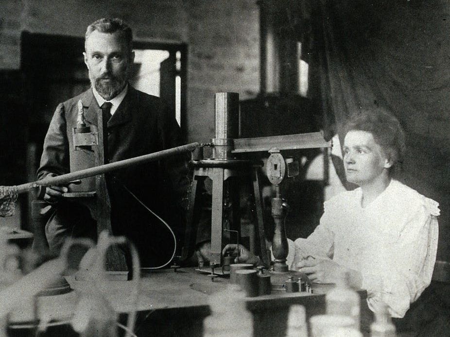 Marie and Pierre Curie spent many hours working with corrosive substances in a cold and damp shed