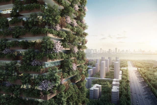 Nanjing Green Towers will be the first vertical forest built in Asia