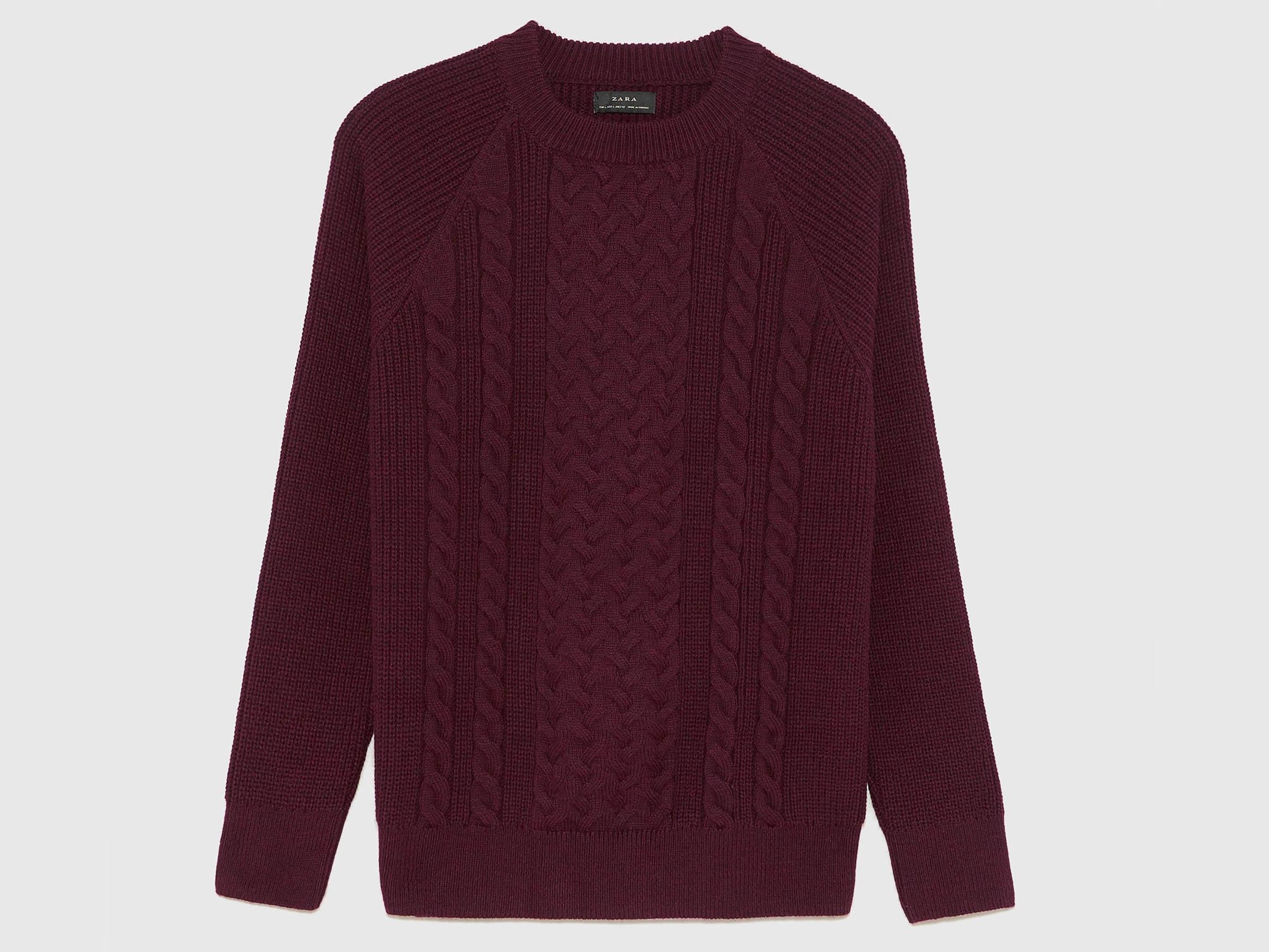 Cable Knit Sweater, £39.99, Zara