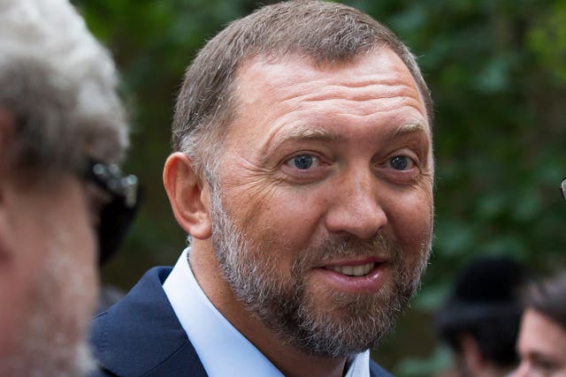 Russian metals magnate Oleg Deripaska attends Independence Day celebrations at Spaso House, the residence of the American Ambassador, in Moscow