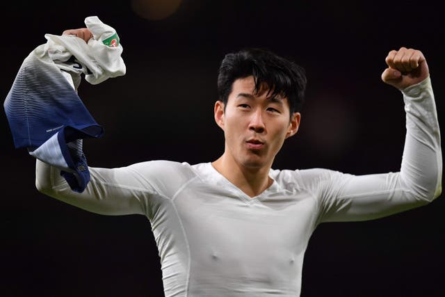 Tottenham Hotspur's Son Heung-Min celebrates