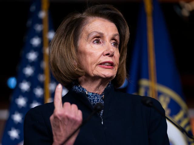 Nancy Pelosi has promised her party will use its supremacy in the House to scrutinise the president