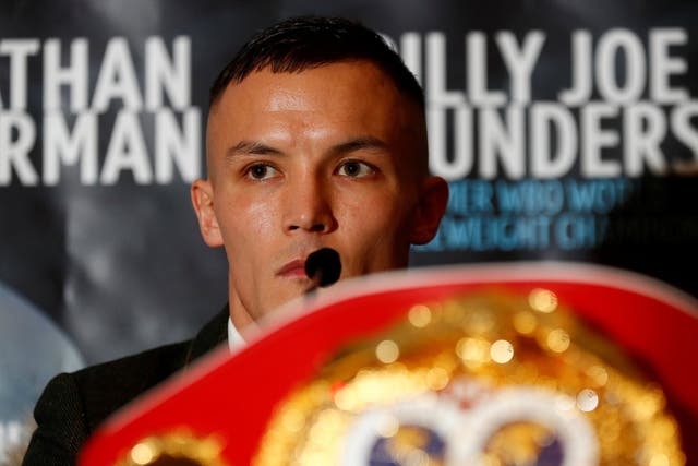 Josh Warrington during the press conference
