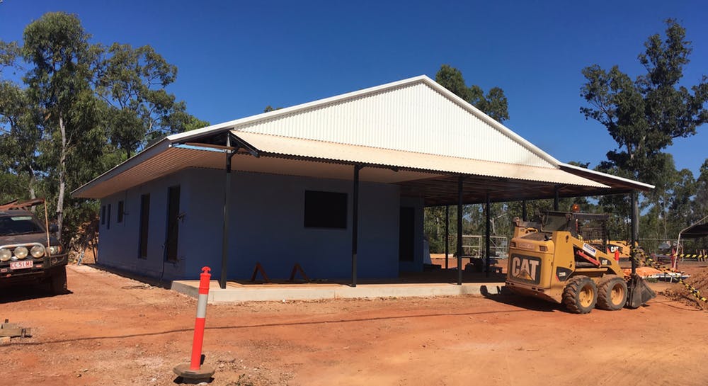 Government-funded housing under construction by DRG, Gunyangara