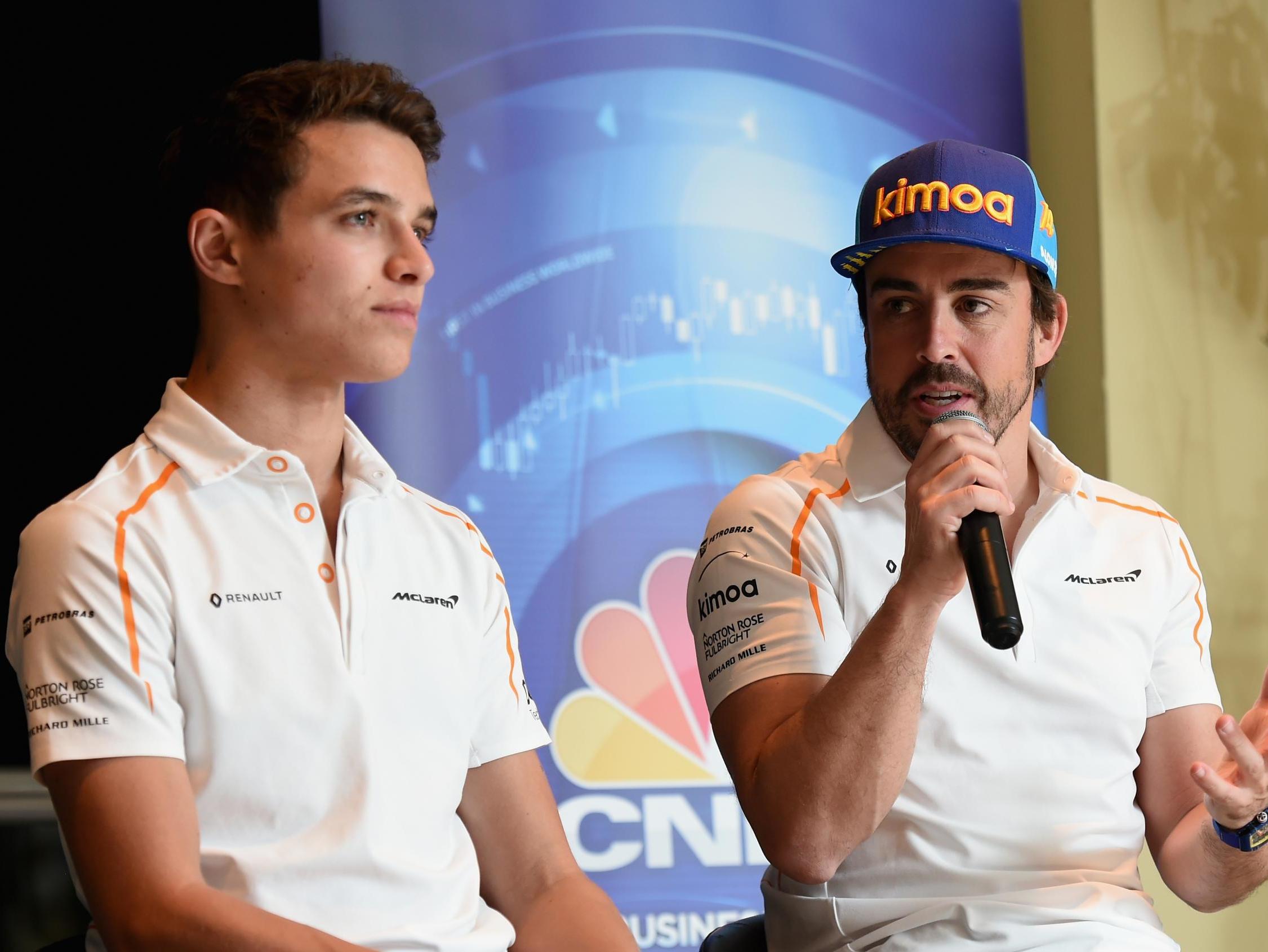 McLaren expect Fernando Alonso to help Lando Norris during his first season in Formula 1