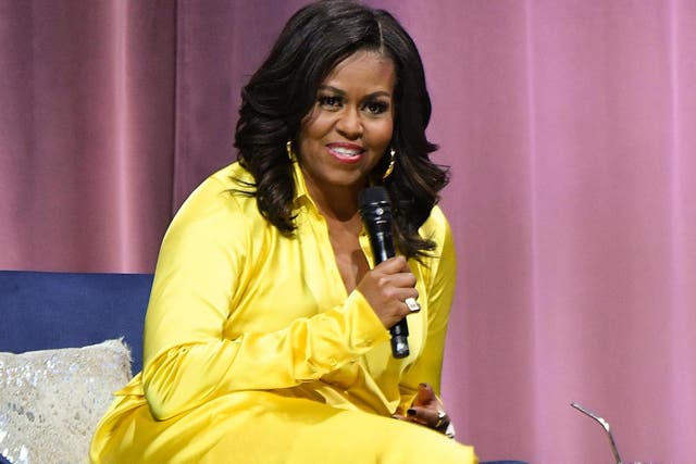 Michelle Obama discusses her book "Becoming" at Barclays Center on 19 December, 2018 in New York City.