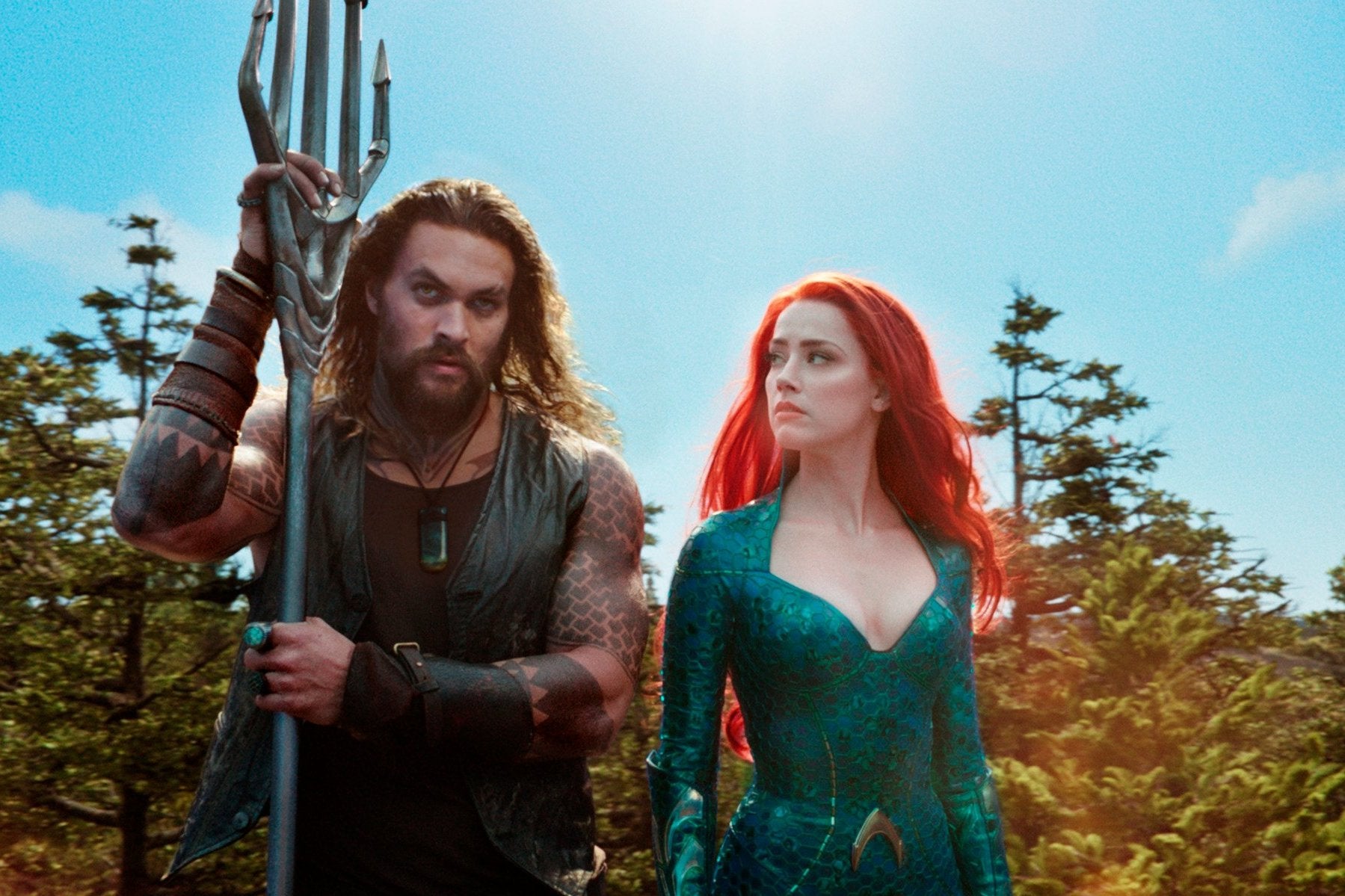 Amber Heard with Jason Momoa in Aquaman