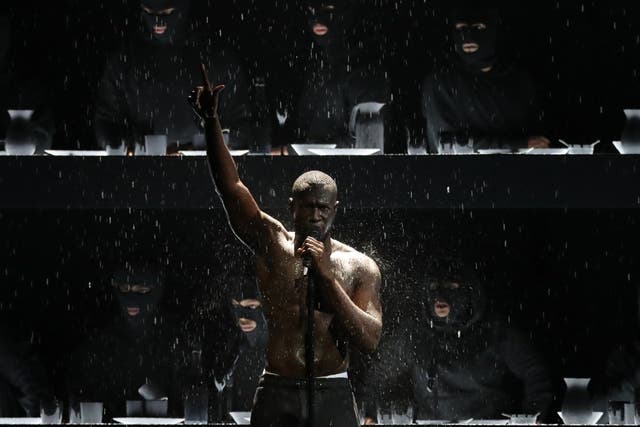 Stormzy's Brit Awards performance provided one of the year's most enduring images