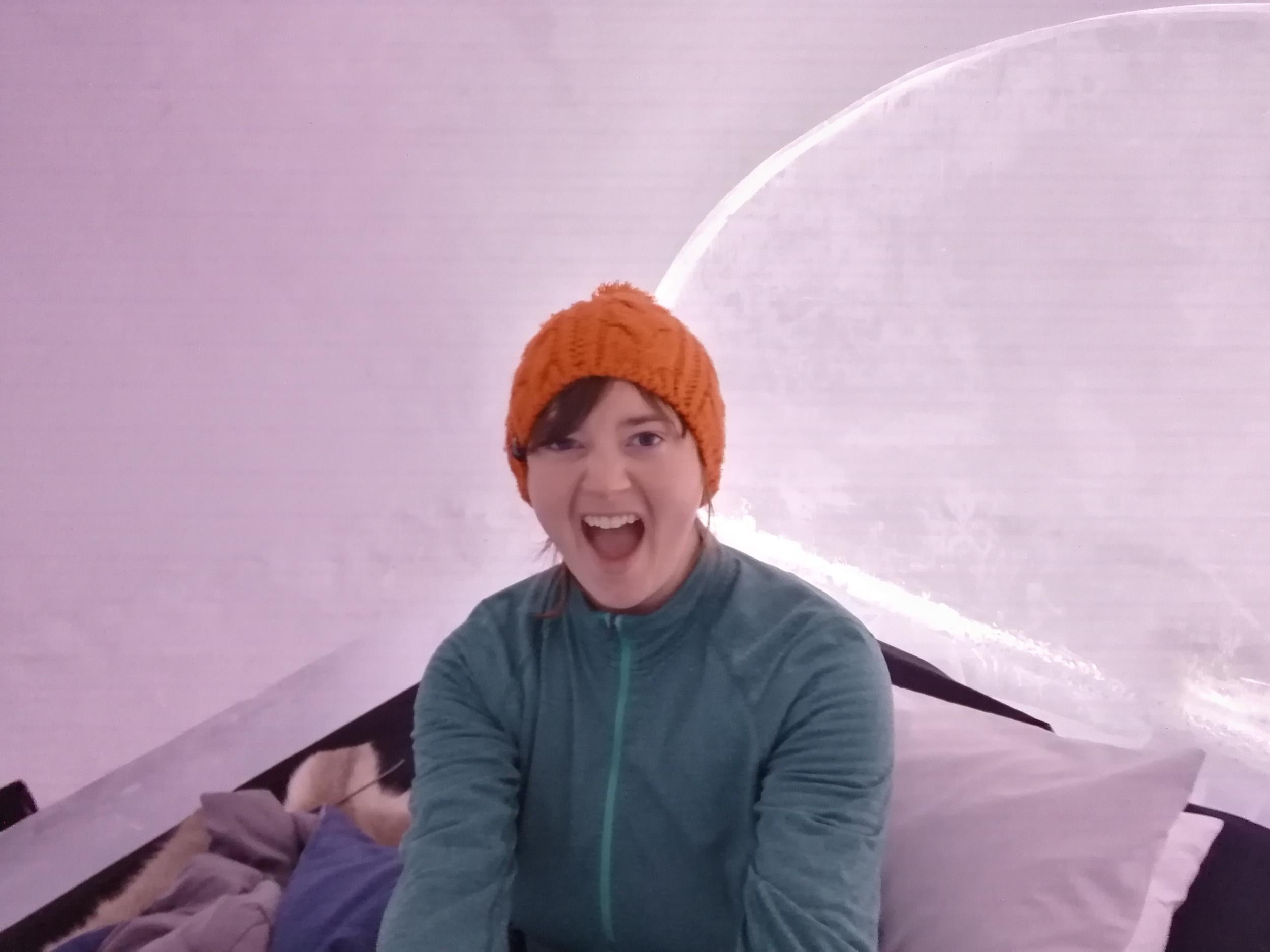 Helen survived her night in an ice room