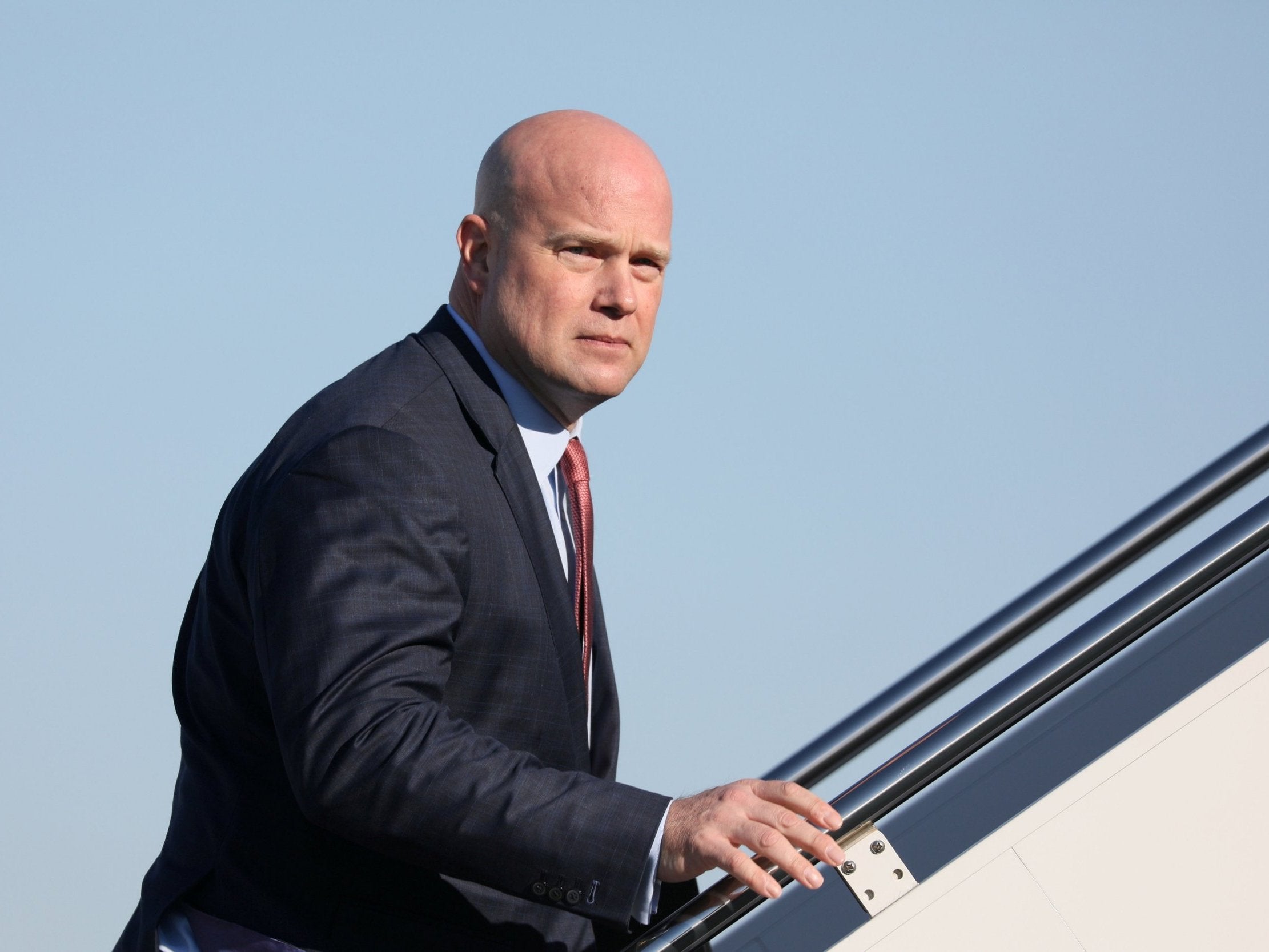 US Acting Attorney General Matthew Whitaker boards Air Force One