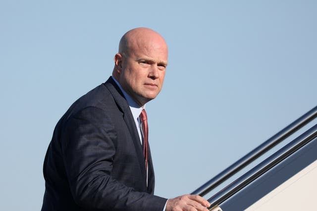 US Acting Attorney General Matthew Whitaker boards Air Force One