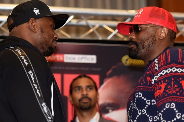 Dereck Chisora and Dillian Whyte during the press conference