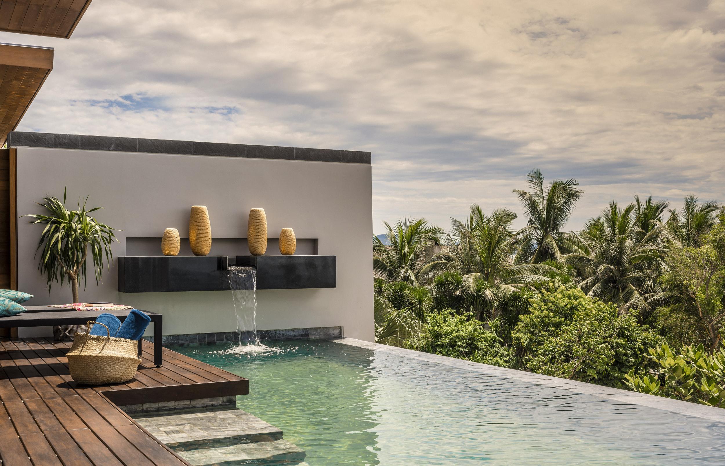 The pool deck at Anantara Quy Nhon Villas in Vietnam