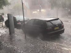 Sydney battered by ‘tennis ball-sized’ hailstones