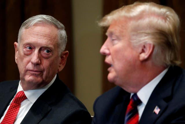 James Mattis said Mr Trump said Mr Trump had 'the right to have a Secretary of Defence whose views are better aligned with yours.'