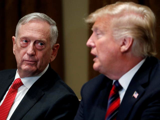 James Mattis said Mr Trump said Mr Trump had 'the right to have a Secretary of Defence whose views are better aligned with yours.'