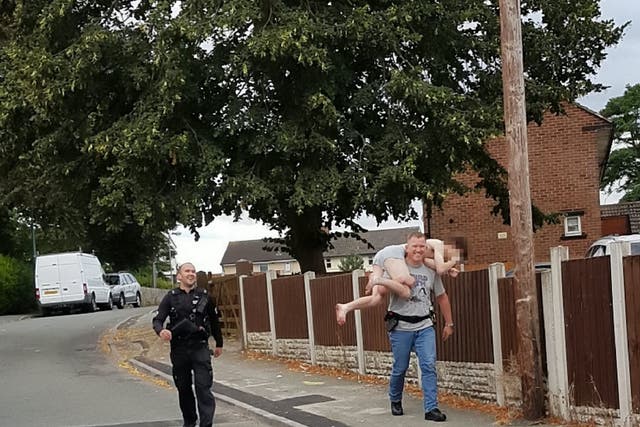 Rhys Williams, 18, was carried down the street in just his underwear by a laughing police officer after trying to escape arrest. Williams was part of an organised gang dealing drugs in Wrexham, North Wales, who were jailed for 31 years and eight months in total after admitting conspiring to supply class A drugs.