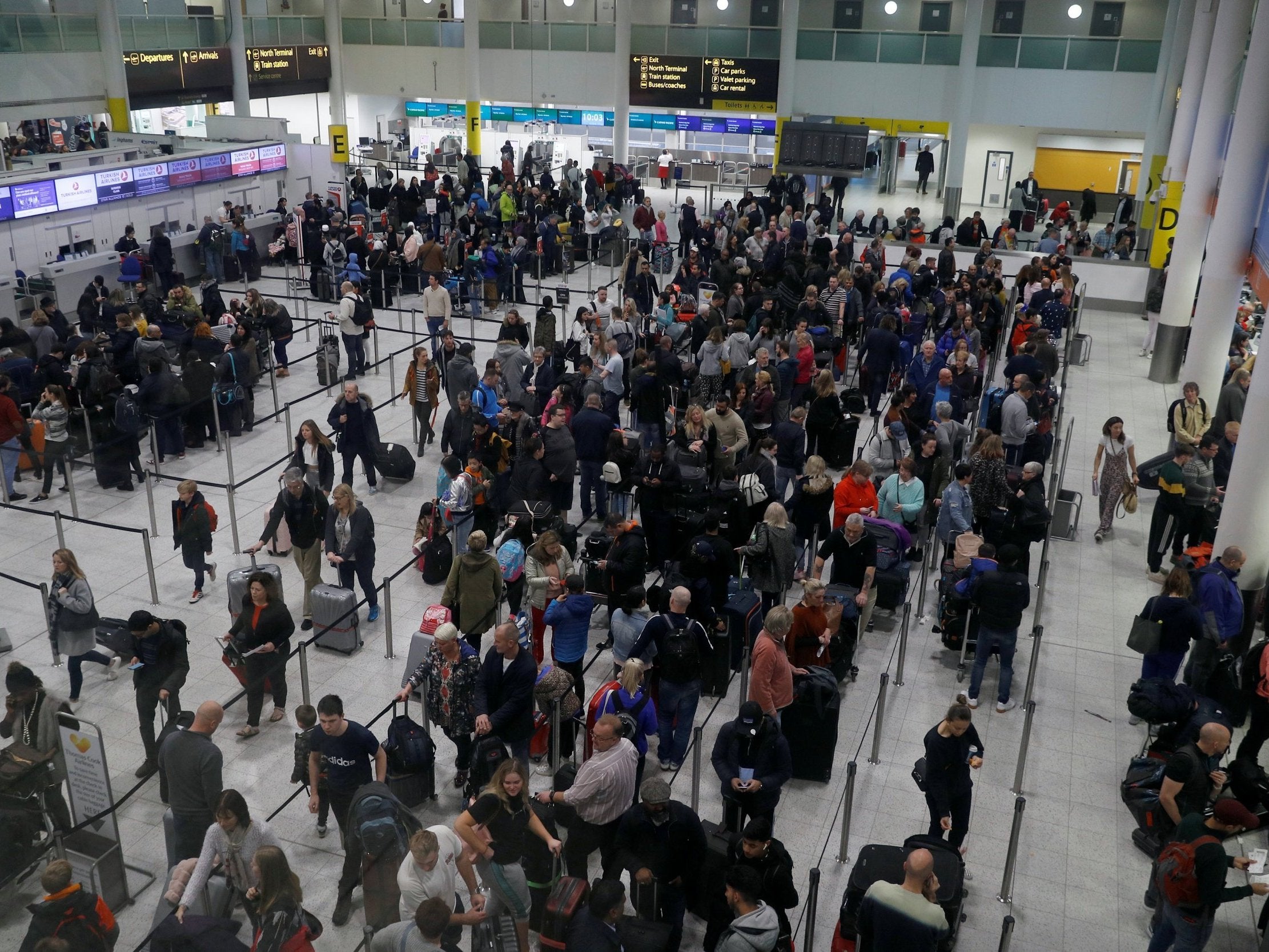 The airport saw a huge amount disruption due to a drone in its airspace