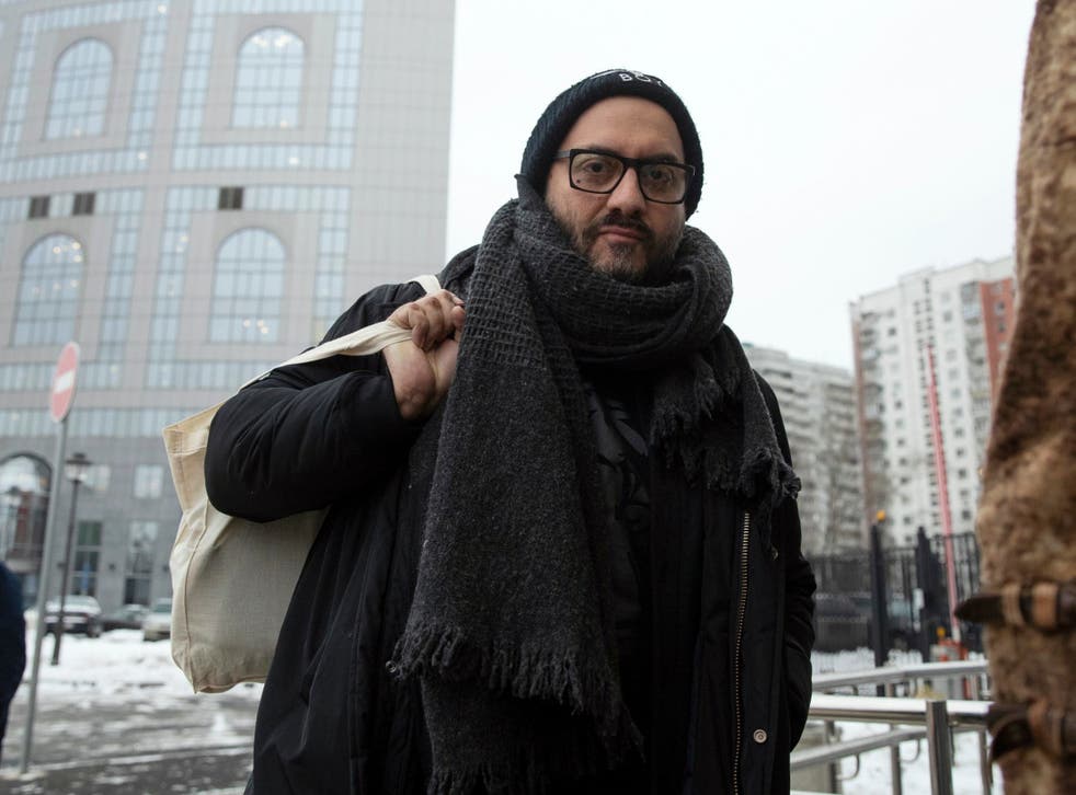 Kirill Serebrennikov arrives at Meshchansky district court in Moscow. He has been under house arrest for the last 16 months