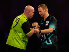 Van Gerwen and Anderson remain on course for semi-final clash