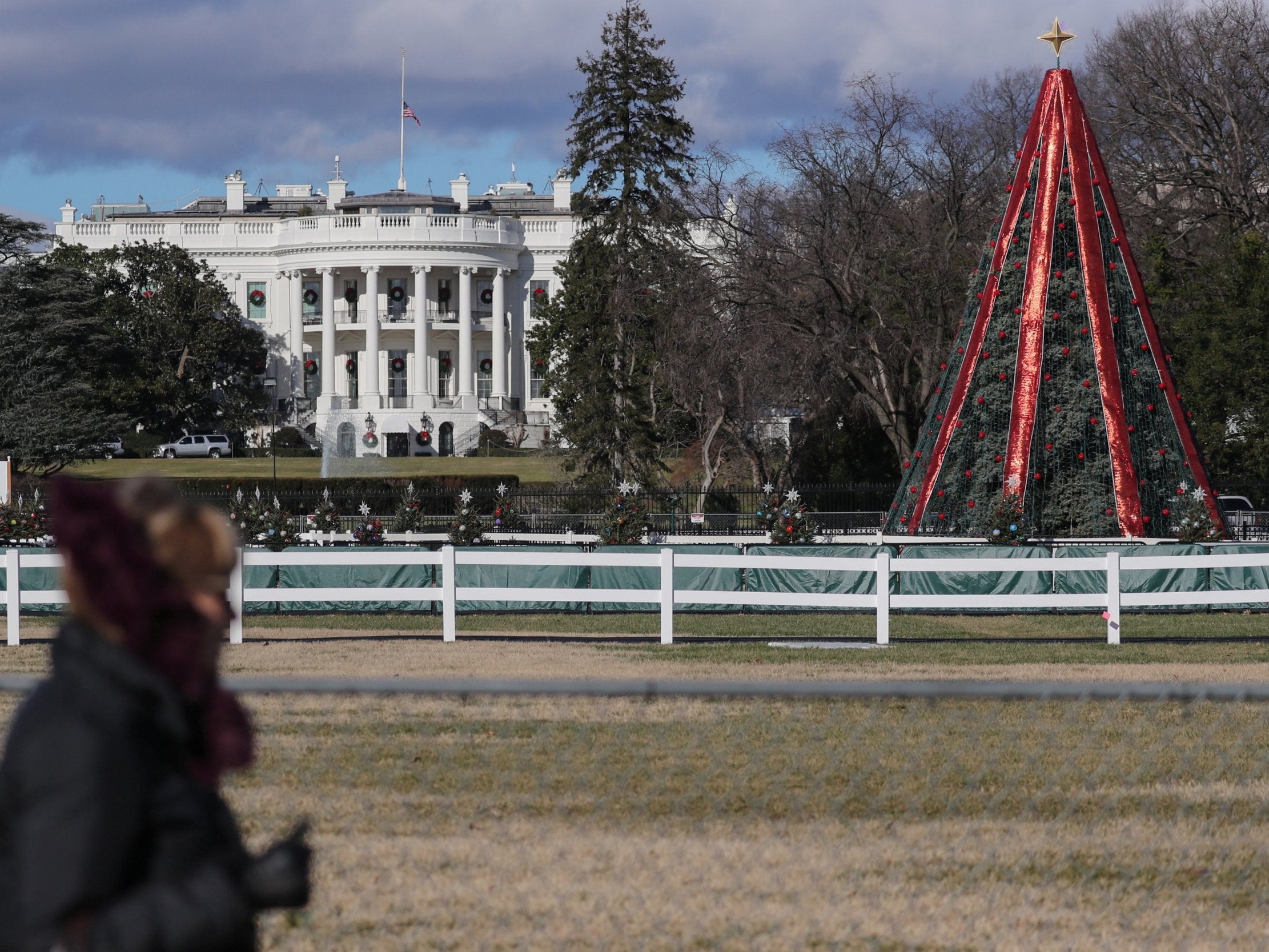 Visitors were unable to visit the National Christmas Tree at the White House due to its closure