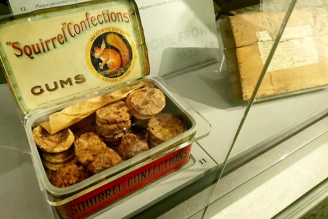 The tin of mince pies found under the floorboards of the Loch Hotel