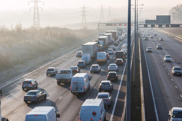 Roads are busy today as travellers drive home for Christmas