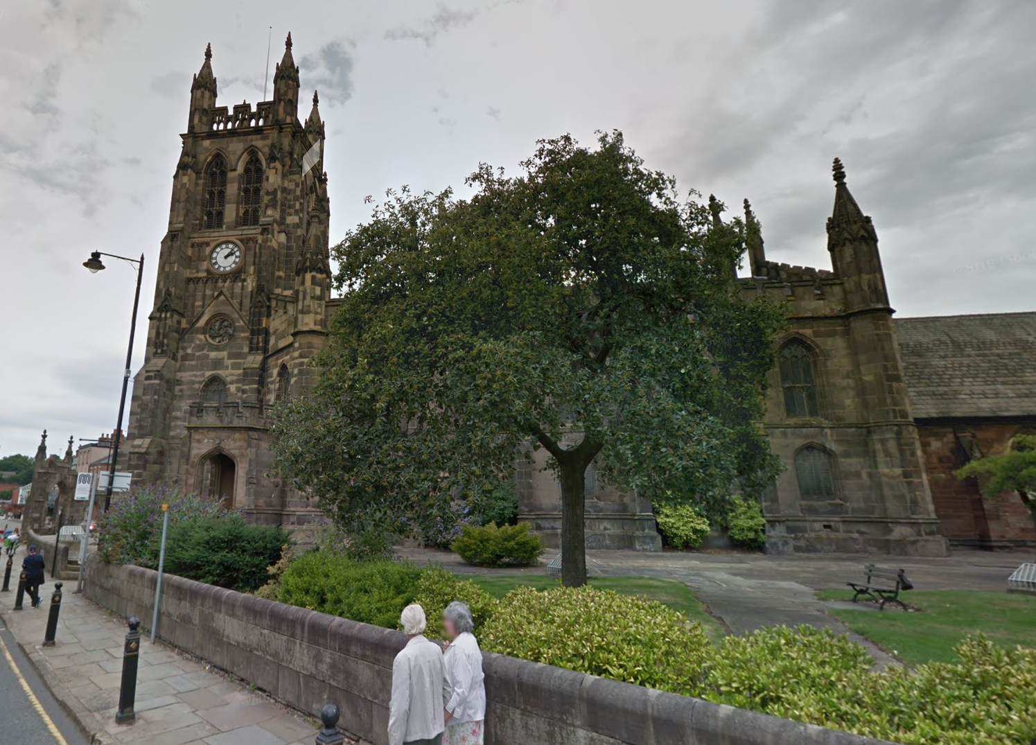 The attack happened outside St Mary's in the Marketplace Church in Stockport on 24 December