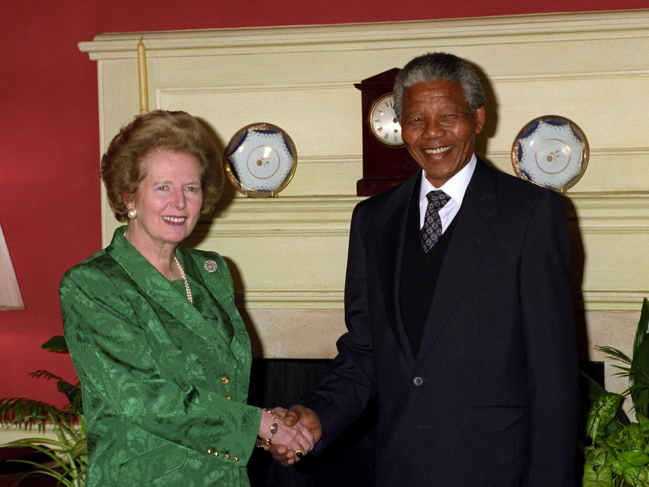 Image result for margaret thatcher and mandela"