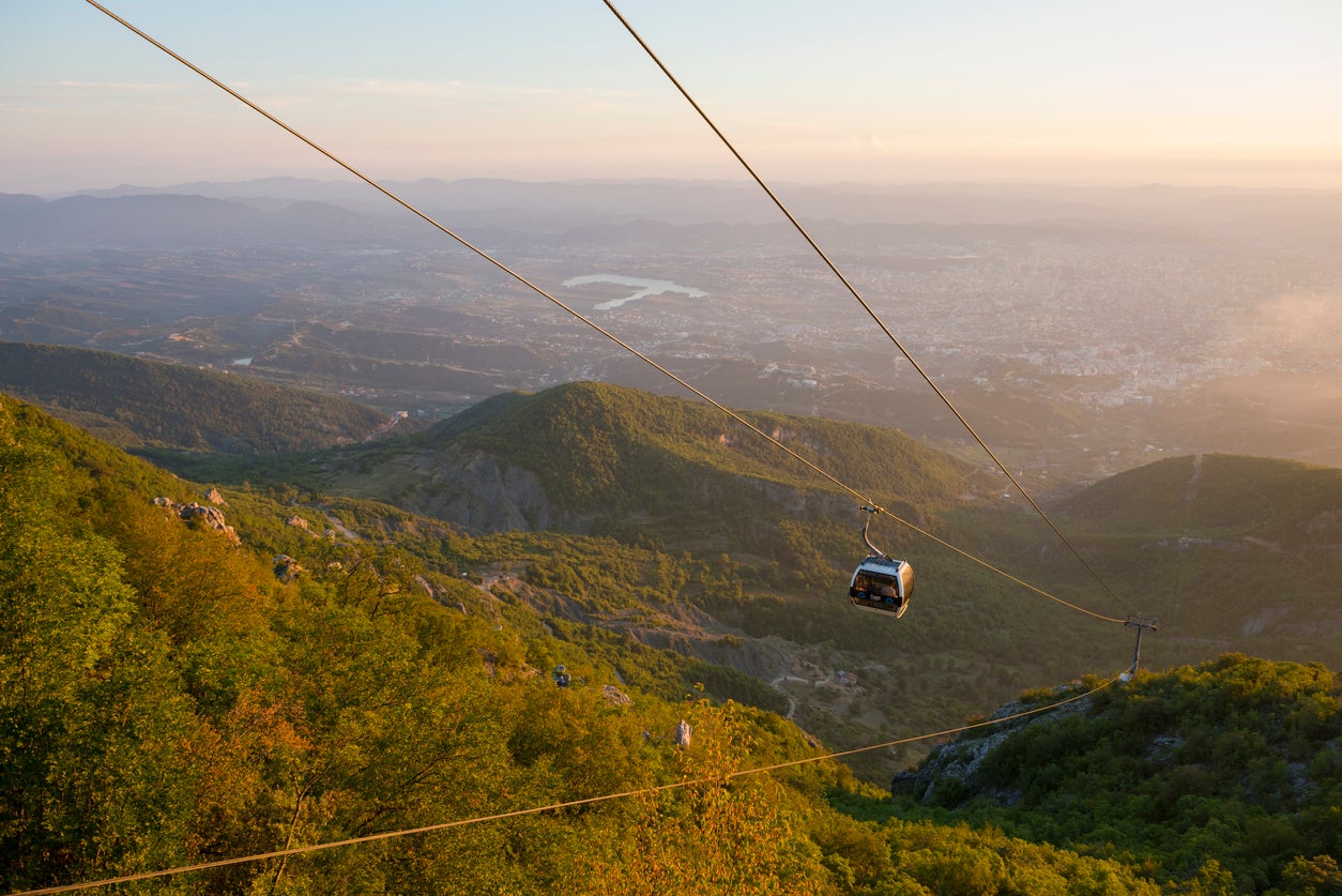 The Dajti Ekspres is Albania’s only cable car (Getty)