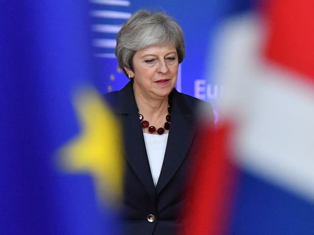 Ms May at the European Council in October 