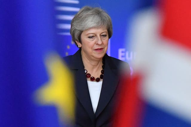 Ms May at the European Council in October 