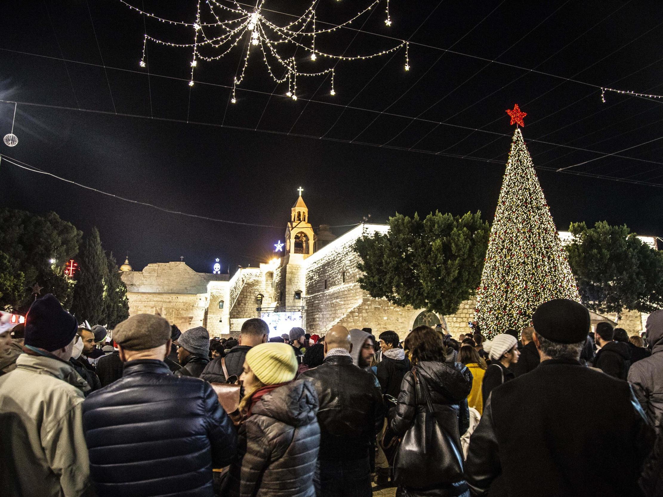 Christian Palestinians celebrate Christmas in Bethlehem