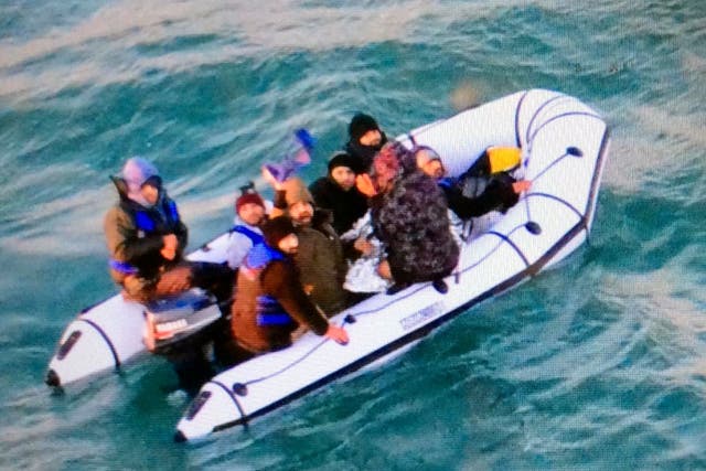 One migrant dinghy was intercepted by French authorities in the English Channel