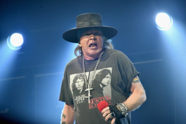 Axl Rose performs during the AC/DC Rock Or Bust Tour at Madison Square Garden on 14 September 14, 2016 in New York City