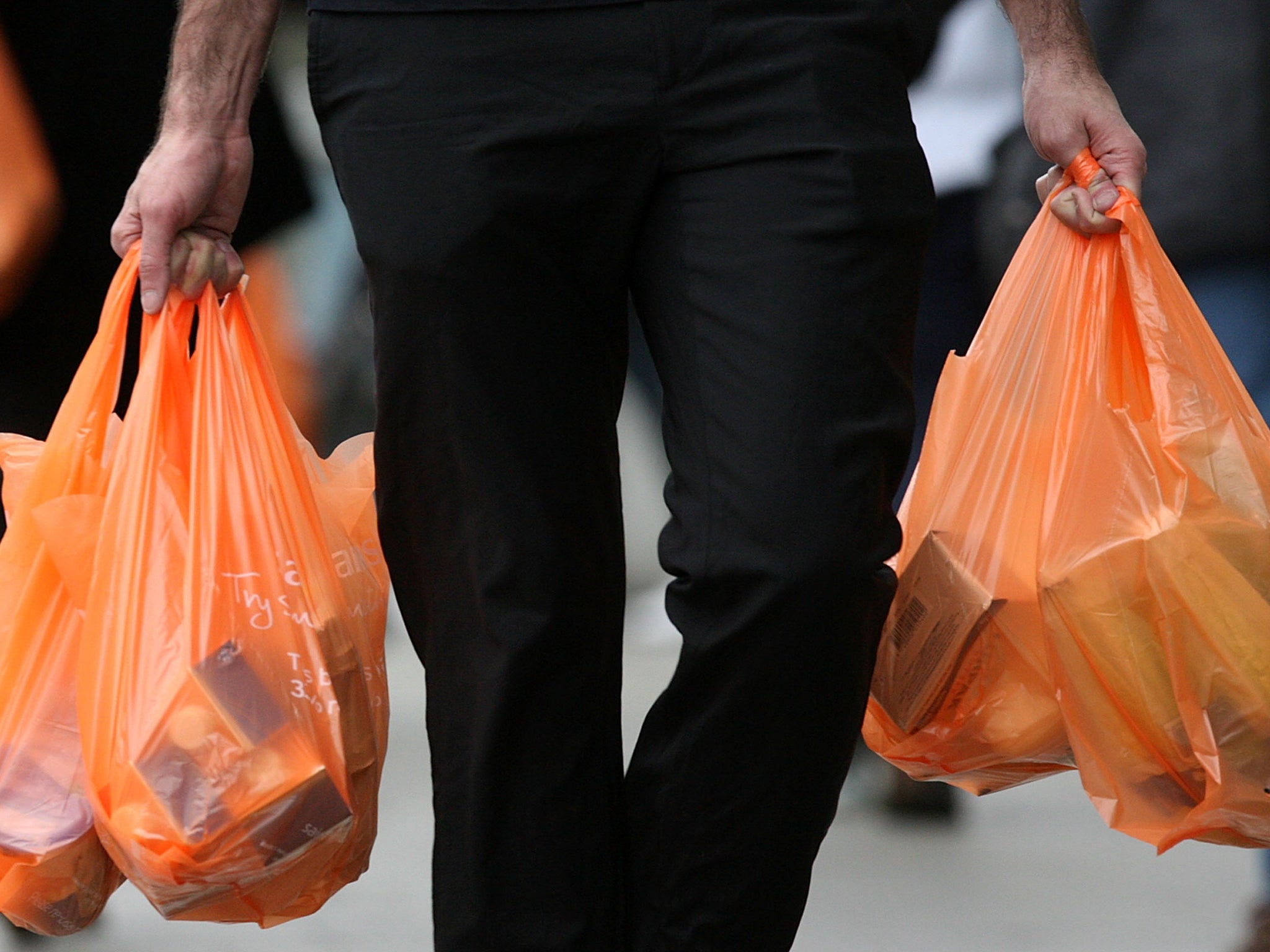 Charge for plastic bags in clearance stores