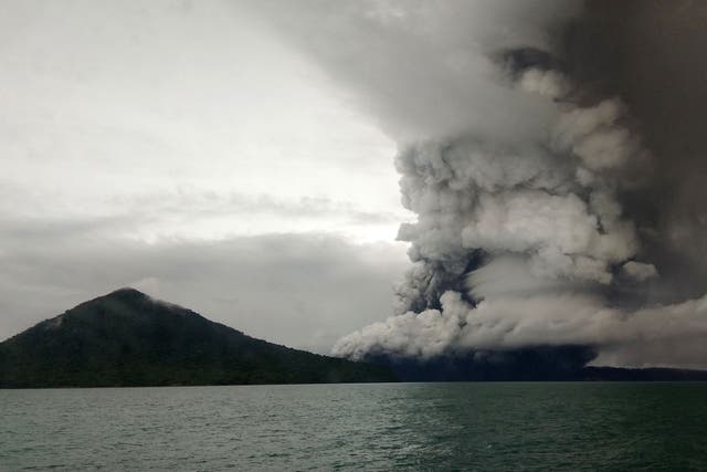 The Anak Krakatau volcano triggered a tsunami which killed at least 430 people