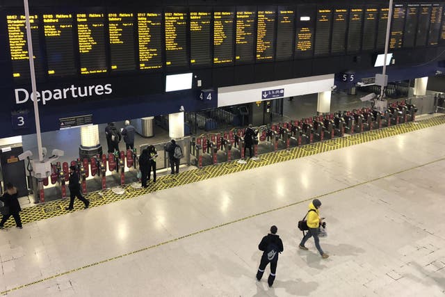 Strike day: passengers at London Waterloo are affected by a stoppage by members of the RMT union
