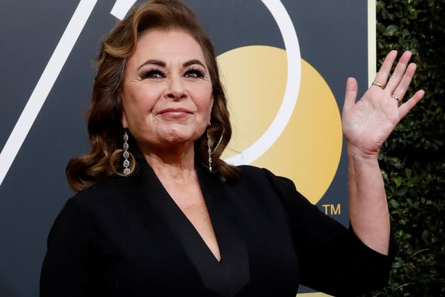 Roseanne Barr waves on her arrival to the 75th Golden Globe Awards in Beverly Hills, California, US, 7 January, 2018
