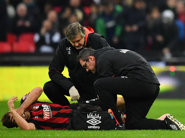 Simon Francis injured his knee against Tottenham