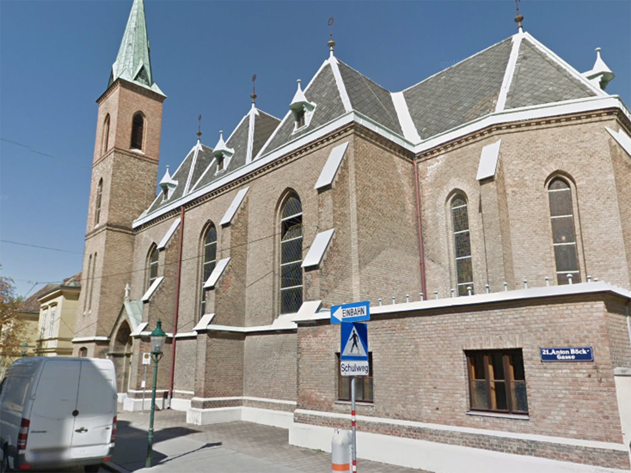 The assault happened around 1.20pm on Thursday at Maria Immaculata church in the city’s Florisdorf district