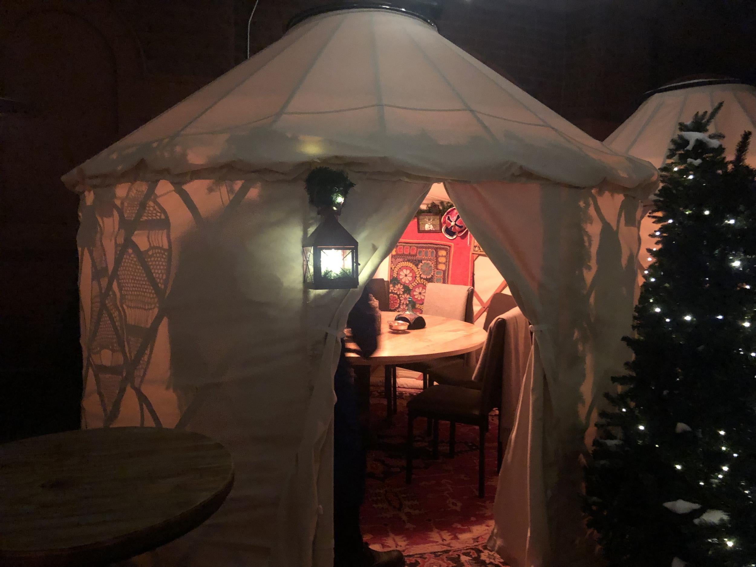 The yurts are all decorated differently